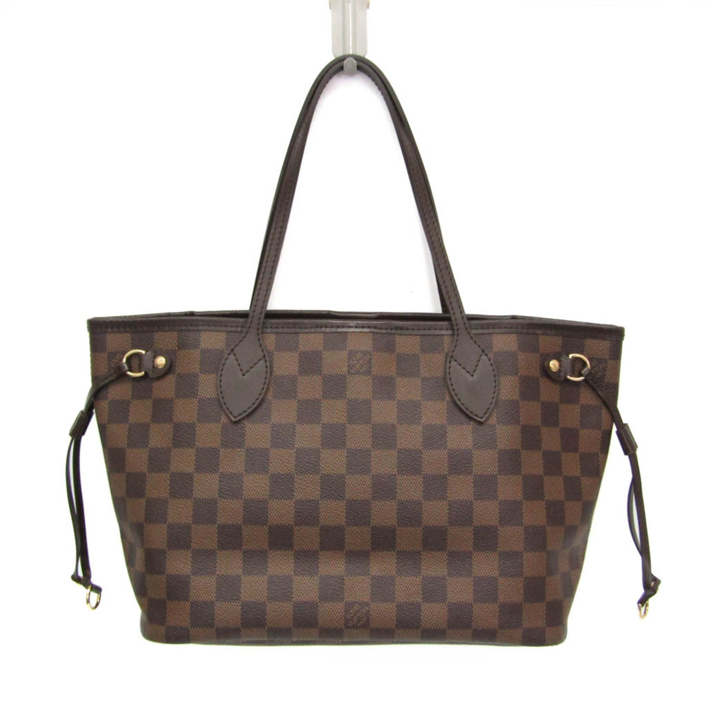 LOUIS VUITTON Authentic Brown Damier Neverfull PM Tote Bag